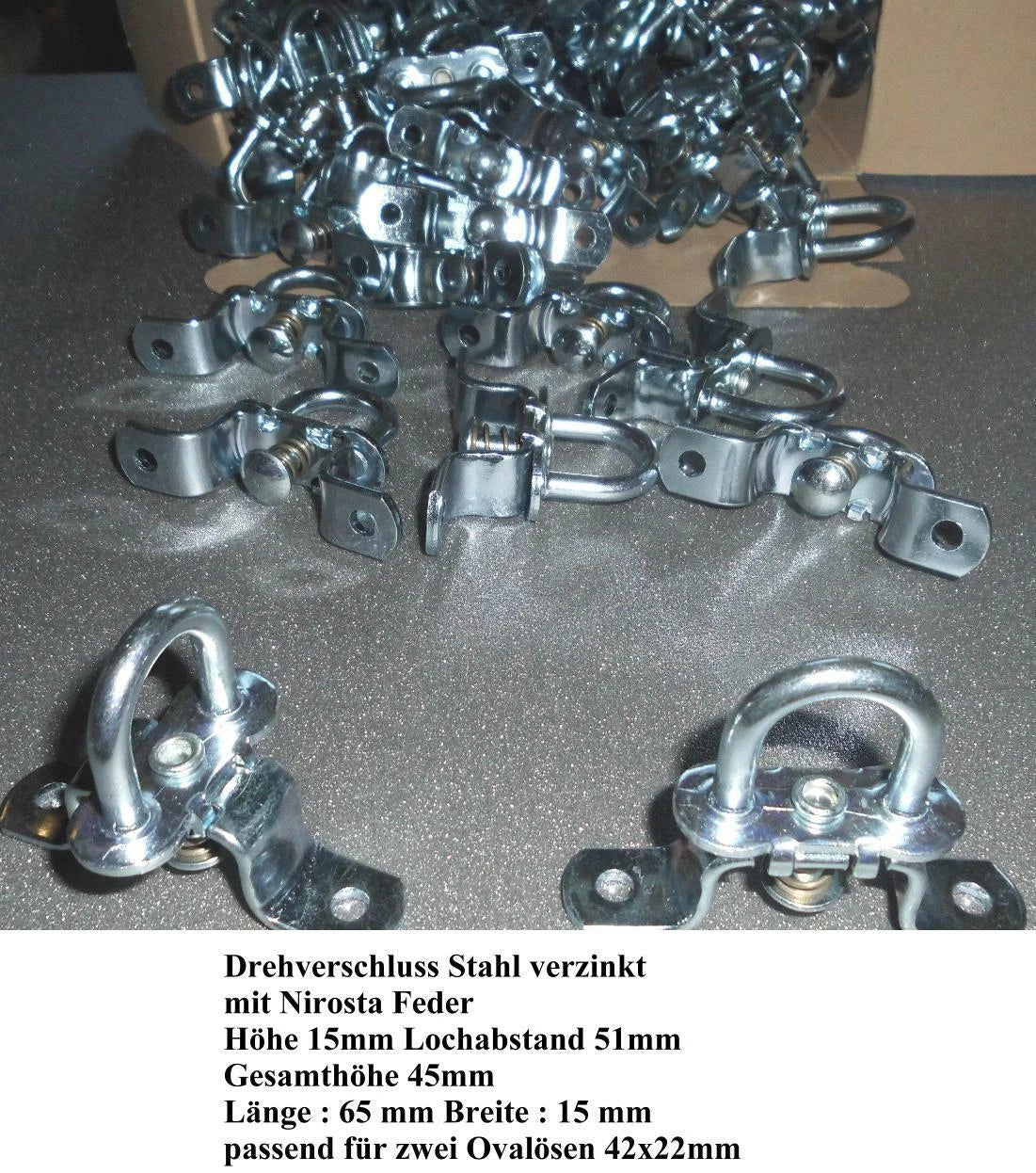 Drehverschluss Ovalöse viele Grössen Planenverschlu<wbr/>ss Plane LKW PKW Anhänger