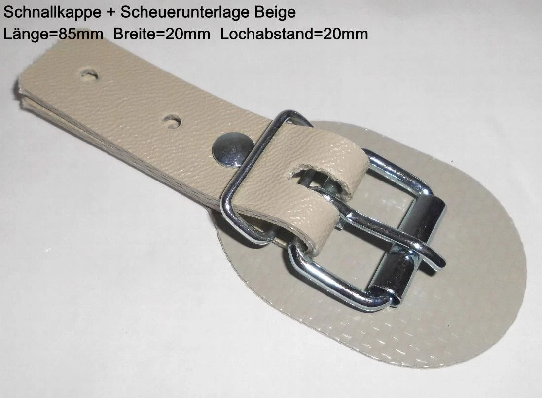 Schnallkappe + Rollschnalle + Unterlage Strippe Schnallriemen Planenverschlu<wbr/>ss