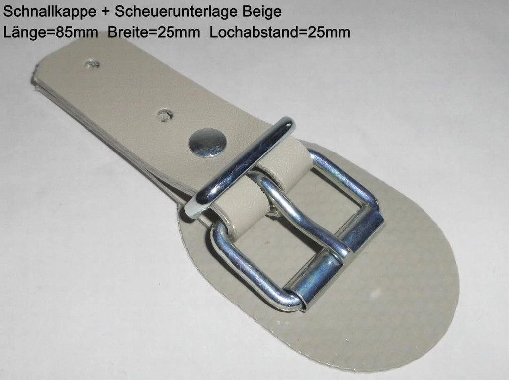 Schnallkappe + Rollschnalle + Unterlage Strippe Schnallriemen Planenverschlu<wbr/>ss