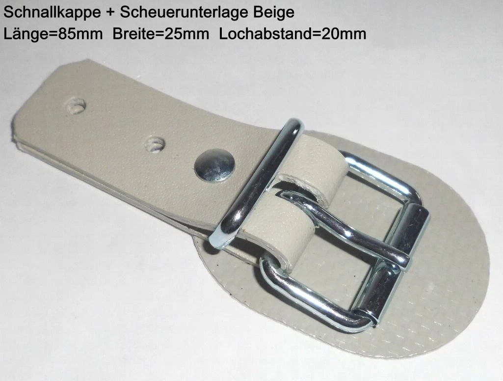 Schnallkappe + Rollschnalle + Unterlage Strippe Schnallriemen Planenverschlu<wbr/>ss
